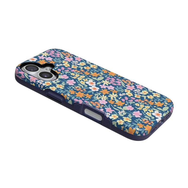 Casely iPhone 17 Case | Full Bloom | Navy Floral | Bold Protective Design | Compatible with MagSafe - Image 3
