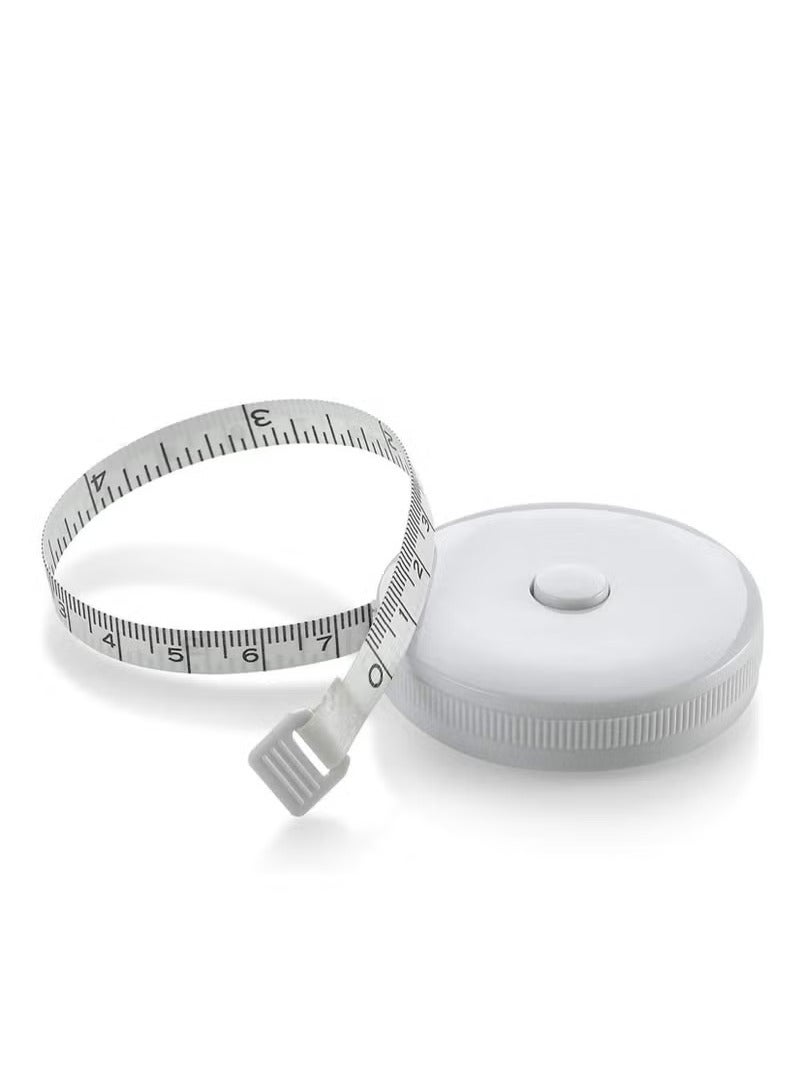 Generic Soft Tape Measure Retractable Measuring for Body Fabric Sewing Tailor Cloth Knitting Craft Weight Loss Measurements Retractable Dual Sided Tape Measure Body Measuring 1 PC White 