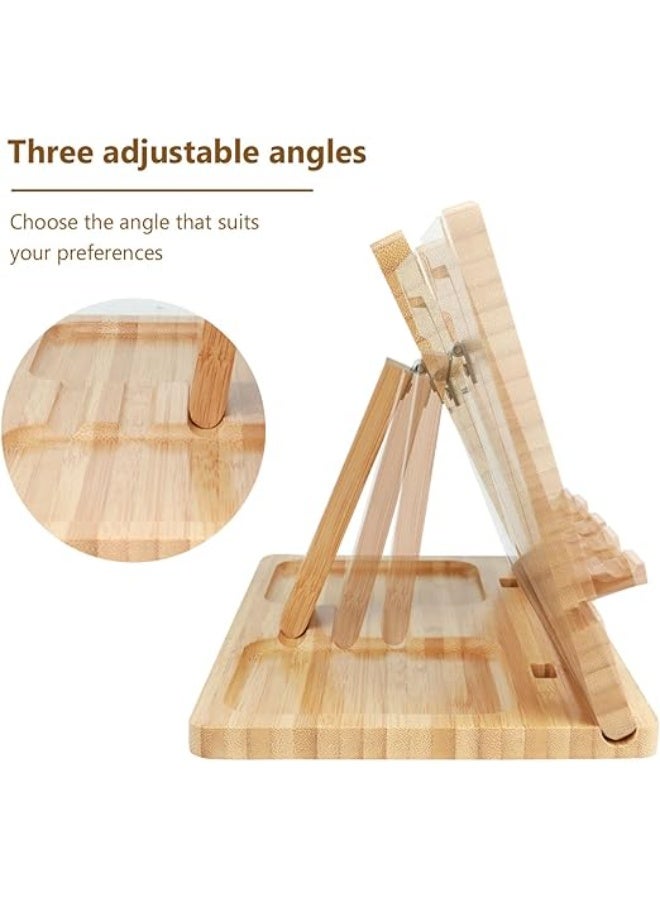 Gocokia Bamboo Double Phone Docking Station Ash Key Holder Stand Watch Organizer Men Husband Wife Dad Birthday Gift Nightstand Father Gadgets Compatible with iPhone iWatch AirPods - Image 2