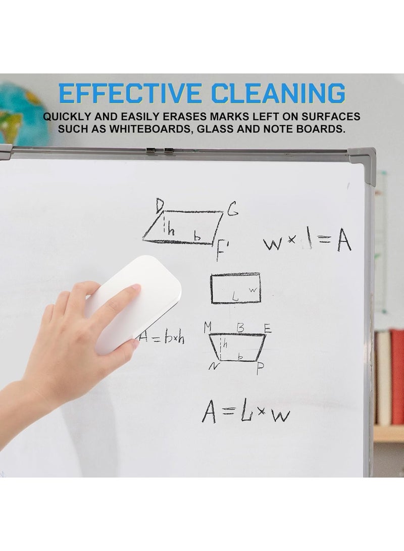 SYOSI Magnetic Dry Erase Eraser, 6 Pack, for Glass Board, Calendar, Whiteboard, Office and School Supplies, Lightweight, Efficient Erasing, Durable Design, Easy Storage (Pure White) - Image 5