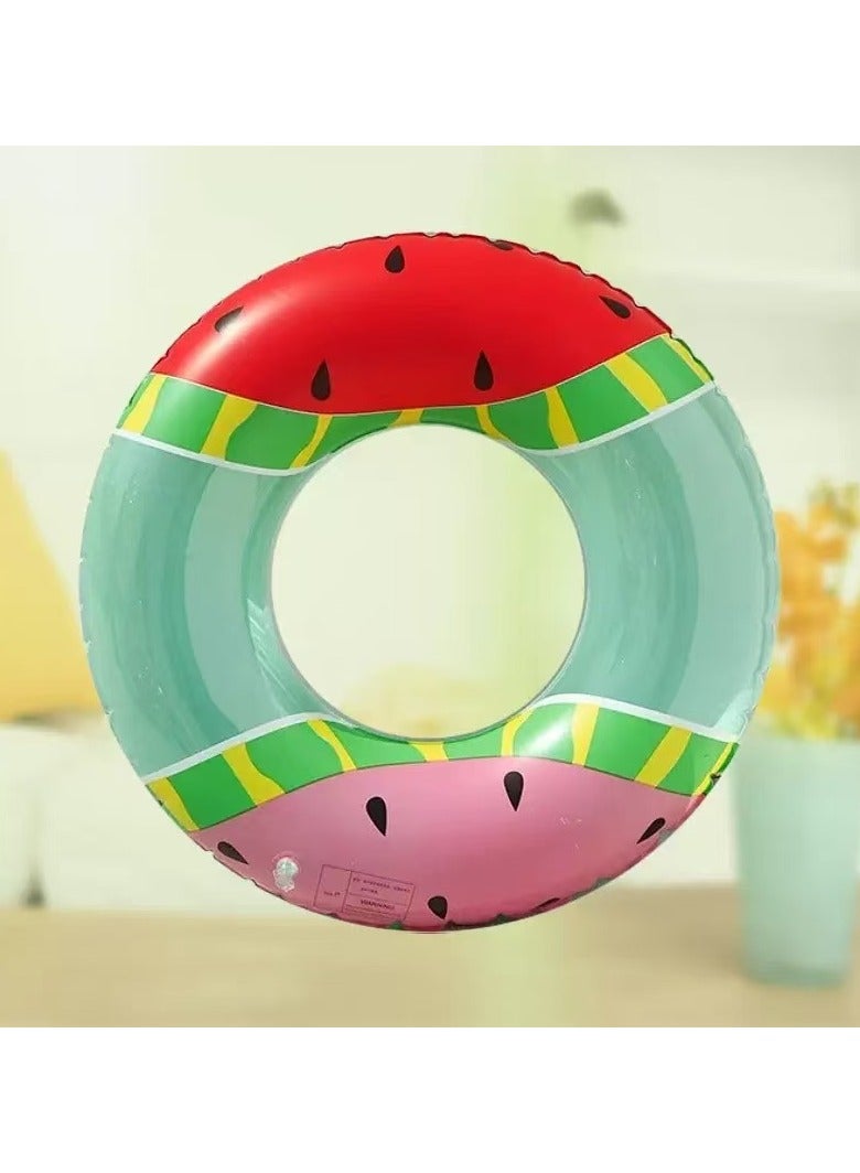 Goolsky 90cm Watermelon Inflatable Swim Ring – Fun Fruit Pool Float for Kids & Teens, Thick PVC Summer Swimming Tube for Beach, Pool, Lake - Image 1