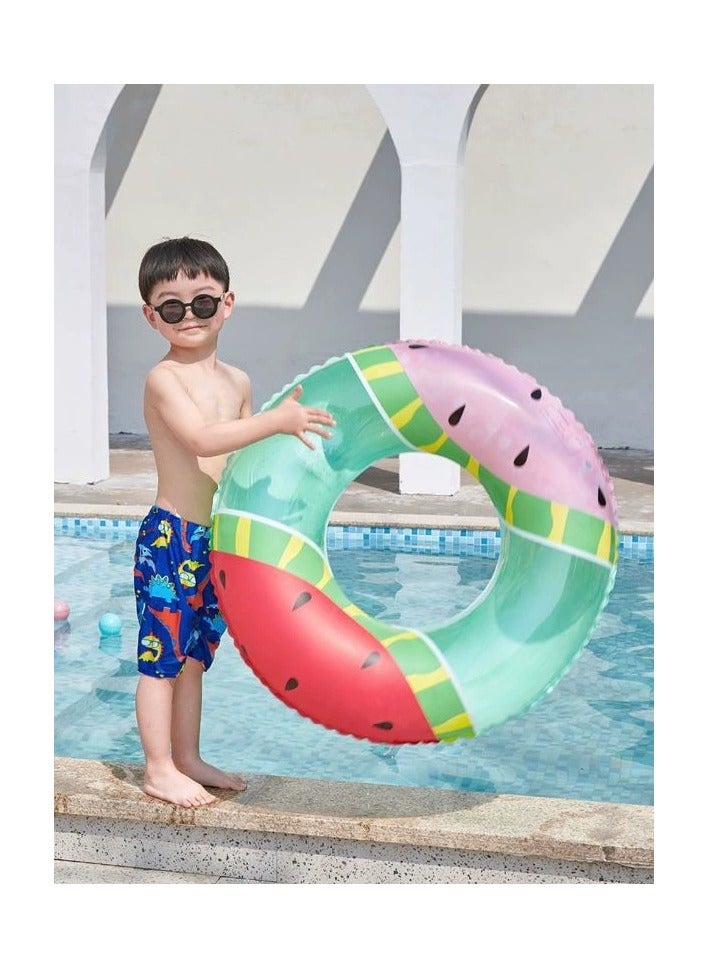 Goolsky 90cm Watermelon Inflatable Swim Ring – Fun Fruit Pool Float for Kids & Teens, Thick PVC Summer Swimming Tube for Beach, Pool, Lake - Image 2