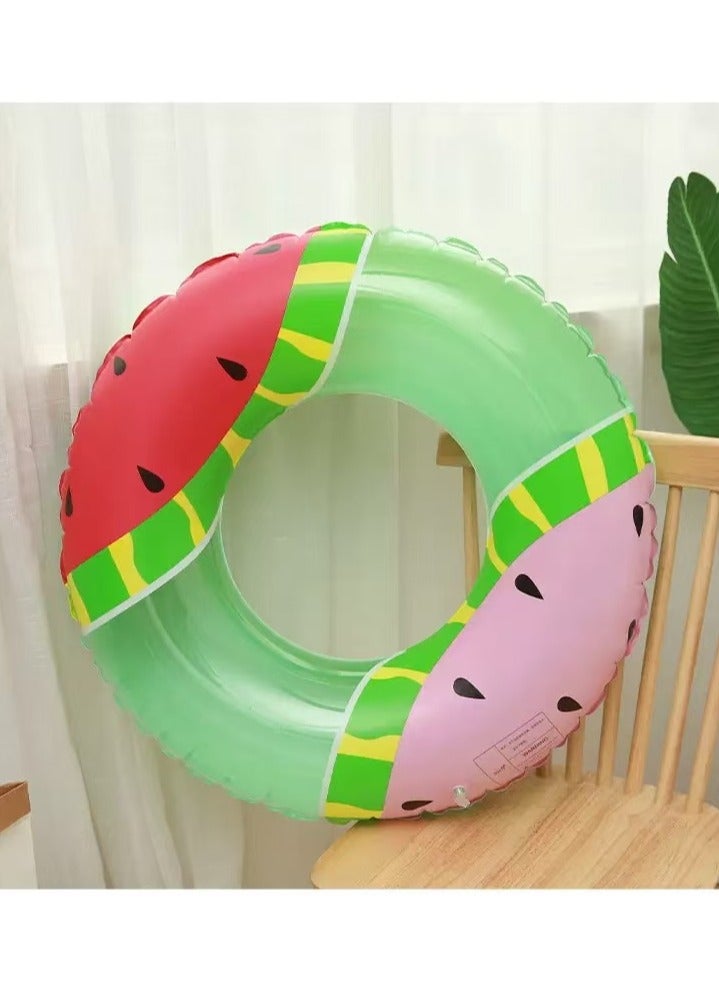 Goolsky 90cm Watermelon Inflatable Swim Ring – Fun Fruit Pool Float for Kids & Teens, Thick PVC Summer Swimming Tube for Beach, Pool, Lake - Image 3