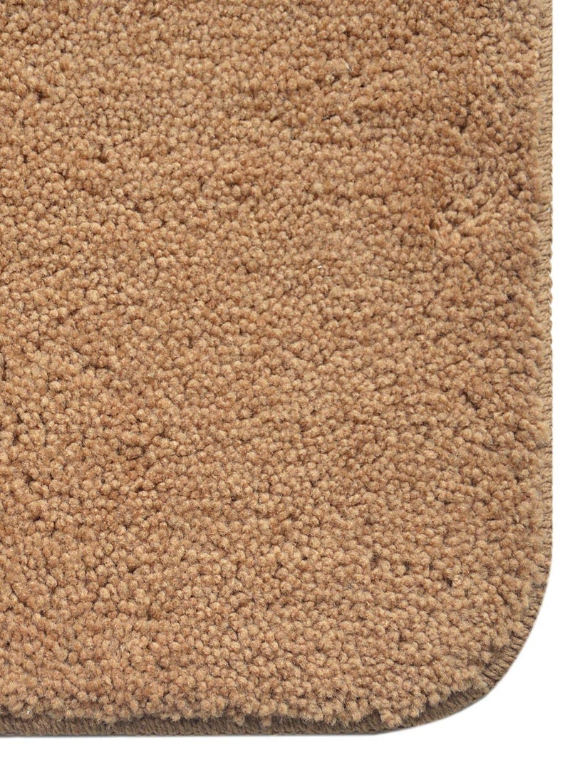 MODERN FAB Modern 2 Piece mats with Anti Skid Rubber BackingColour Beige,Size(40 x 60 cm) Set of 2 Piece - Image 3