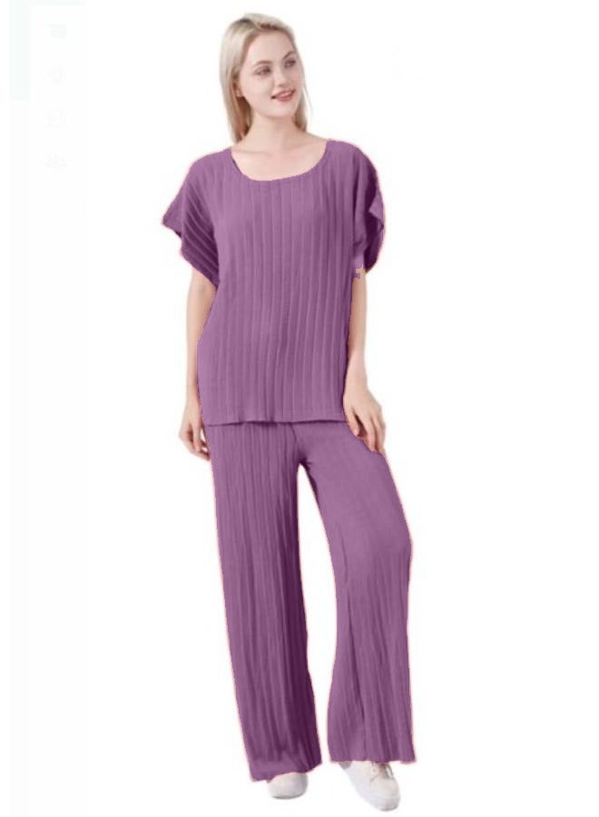 Free Size Outfits for Women Summer Trendy Clothing Set Womens Loose Fit 2 Piece Loungewear Sets - Image 3