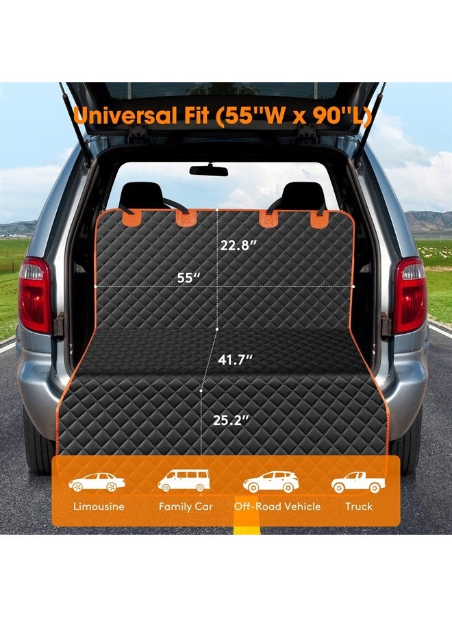 MIXJOY SUV Cargo Liner for Dogs, Waterproof Cargo Liner for SUV, Pet Dog Cargo Cover Mat with Bumper Flap Protector, Nonslip Dog Seat Cover for SUV Trunk Sedans Vans, Universal Fit (90" L x 55" W)  - Image 2