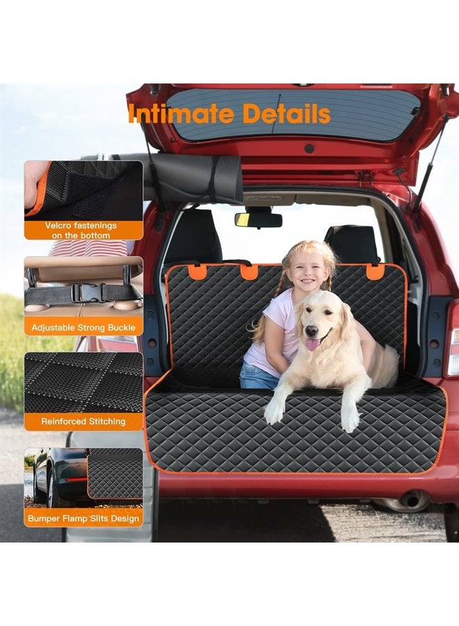 MIXJOY SUV Cargo Liner for Dogs, Waterproof Cargo Liner for SUV, Pet Dog Cargo Cover Mat with Bumper Flap Protector, Nonslip Dog Seat Cover for SUV Trunk Sedans Vans, Universal Fit (90" L x 55" W)  - Image 5