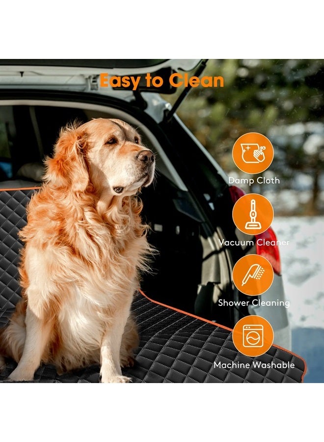 MIXJOY SUV Cargo Liner for Dogs, Waterproof Cargo Liner for SUV, Pet Dog Cargo Cover Mat with Bumper Flap Protector, Nonslip Dog Seat Cover for SUV Trunk Sedans Vans, Universal Fit (90" L x 55" W)  - Image 3