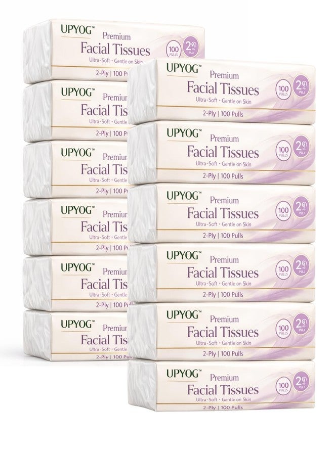 Upyog 2-Ply Facial Tissue Box - Soft Pack | 100 Pulls x 12 Packs | Extra Soft & Highly Absorbent Multipurpose Face Tissues (Pack Of 12) - Image 1