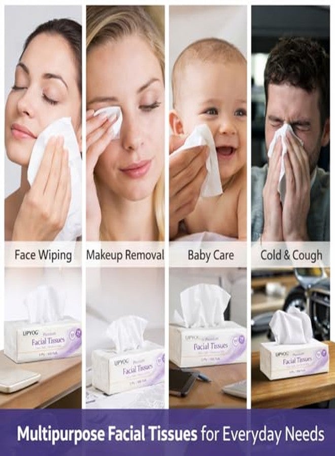 Upyog 2-Ply Facial Tissue Box - Soft Pack | 100 Pulls x 12 Packs | Extra Soft & Highly Absorbent Multipurpose Face Tissues (Pack Of 12) - Image 3
