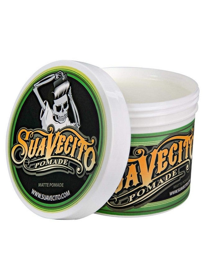 سوافي تشيتو تركيبة Suavecito Pomade Matte (خالية من اللمعان) 32 أونصة، عبوة واحدة - دهان شعر متوسط الثبات للرجال - معجون شعر غير لامع منخفض اللمعان لتسريحات الشعر ذات الملمس الطبيعي - Image 2
