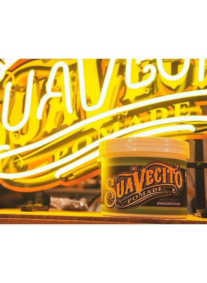سوافي تشيتو تركيبة Suavecito Pomade Matte (خالية من اللمعان) 32 أونصة، عبوة واحدة - دهان شعر متوسط الثبات للرجال - معجون شعر غير لامع منخفض اللمعان لتسريحات الشعر ذات الملمس الطبيعي - Image 5