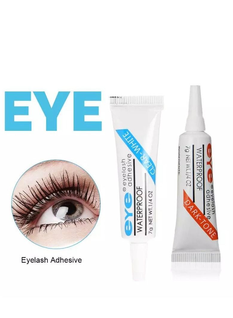 Eye False eyelashes glue light white/dark black, waterproof, - Image 1
