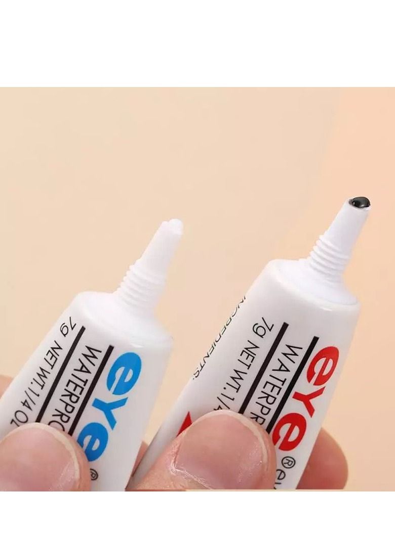 Eye False eyelashes glue light white/dark black, waterproof, - Image 2