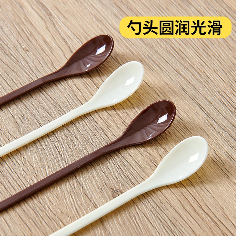 Disposable Coffee Stirring Stick Coffee Spoon Long Handle Plastic Spoon High Temperature Resistant Independent Mini Coffee Tasting Spoon - Image 3