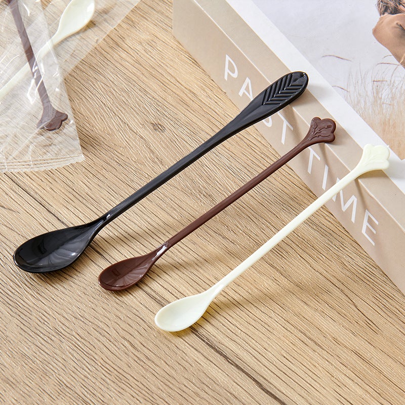 Disposable Coffee Stirring Stick Coffee Spoon Long Handle Plastic Spoon High Temperature Resistant Independent Mini Coffee Tasting Spoon - Image 4