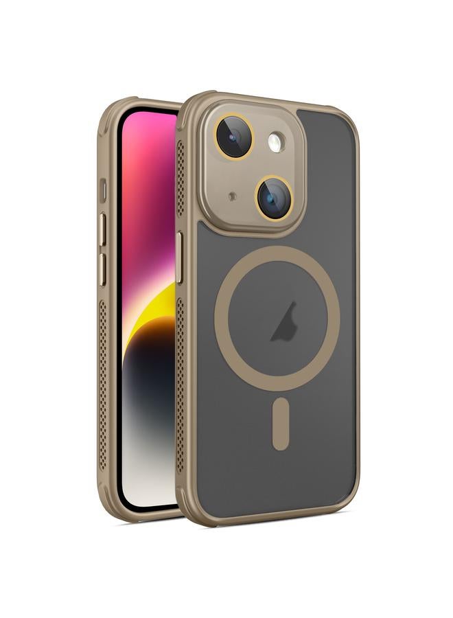 اس-توب جراب لهاتف iPhone 14 Plus مصنوع من جلد جانبي مبرد بملمس مغناطيسي غير لامع مع غشاء عدسة MagSafe - Image 1