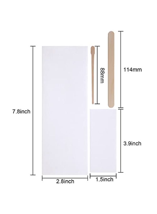 Yaomiao Ces Wax Strips And Sticks Kit Includes Waxing Strips Hair Removal Cloth Wax Strips And Wooden Smooth Wax Applicator Sticks For Women Men Body Skin Hair Removal - Image 2