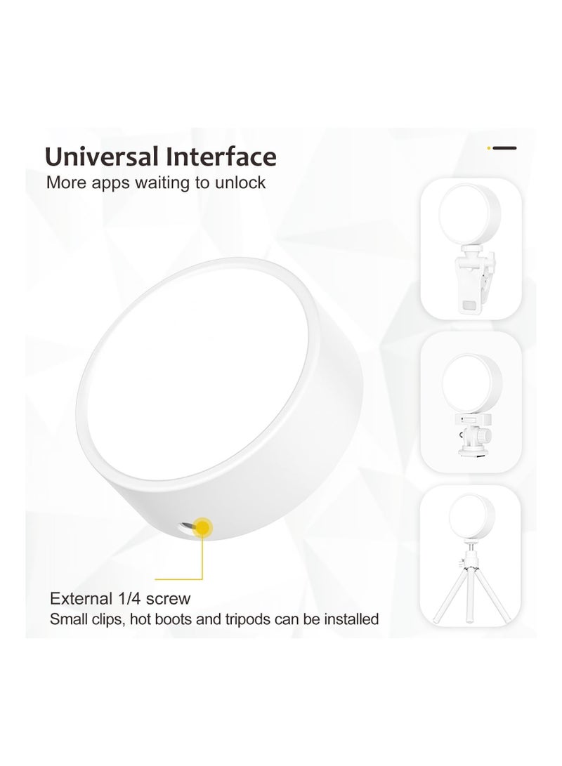 Captaintech Clip On Selfie Light, 360° Rotation, Rechargeable, Adjustable Light Modes, for Phone, Laptop, Monitor Ideal for Video Conference Lighting, Fit for Makeup TikTok Camera Webcam Live Stream - Image 2