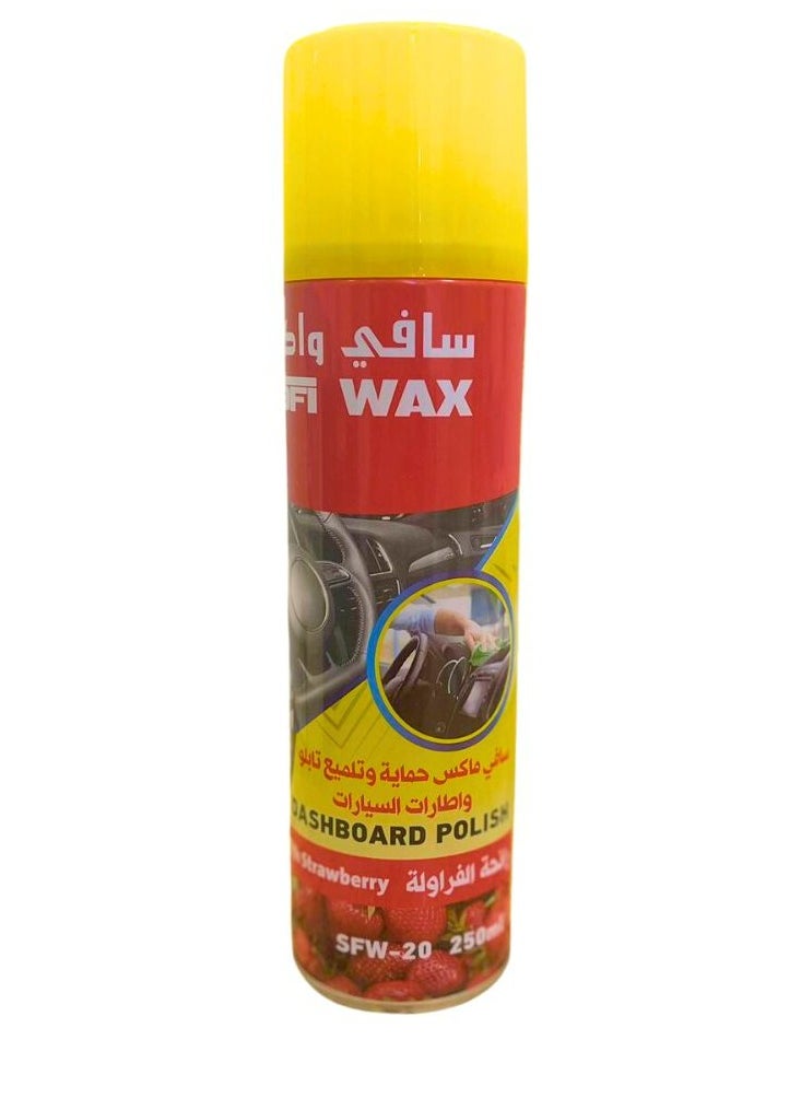 Safi WAX Car Dashboard & Tires Polisher & Cleaner With Strawberry Scent 250ml 