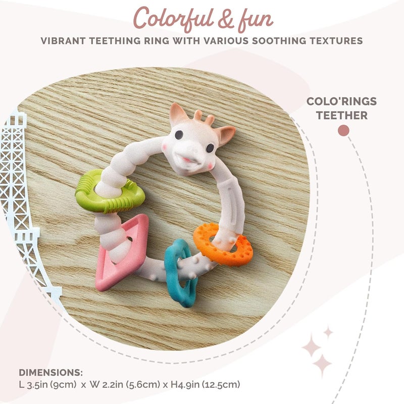 Sophie la girafe Teething Colorings  Light  Easy to Grasp  Designed with Natural Rubber to Soothe  Awaken All 5 Senses - Image 2