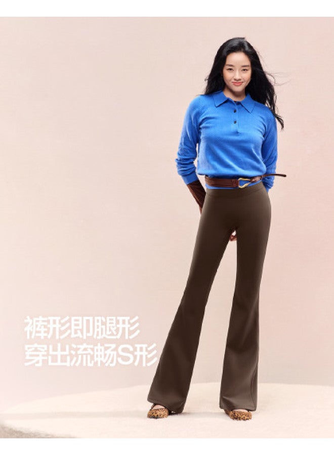 SIINSIIN [Yang Mi Same Style] High-Waist Slimming Lifting Shark Bell-Bottom Pants, Autumn High-End Fashion Slim-Fit Casual Trousers - Image 1