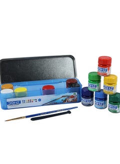 DOMS 12-Piece Poster Paint Set 10ml Content Multicolour  - Image 2