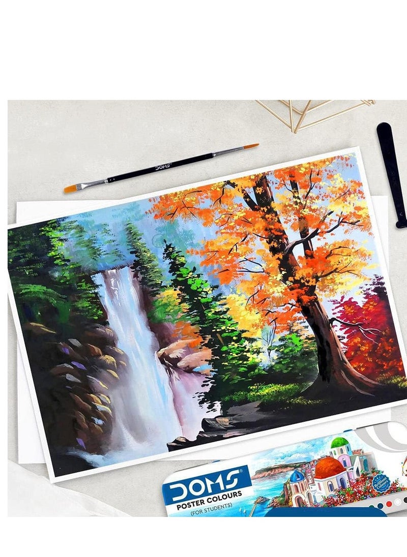 DOMS - 12-Piece Poster Paint Set 10ml Content Multicolour - Image 1