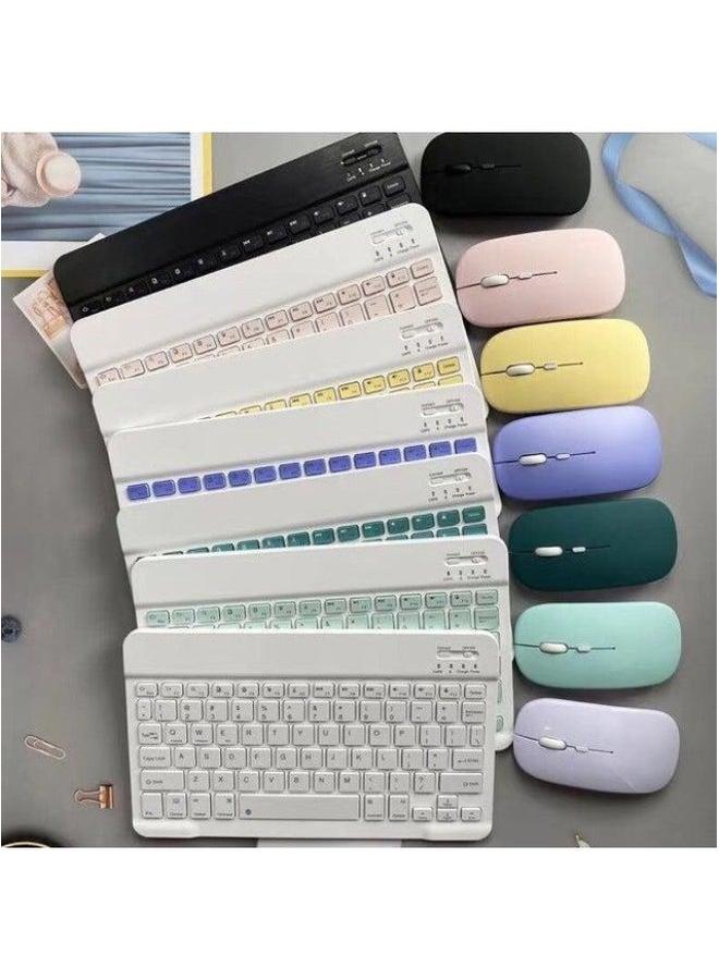 Wireless Keyboard Bluetooth For Apple IPad Huawei Matepad Tablet Bass Mini Cute Girl Hand-Color:Black-Product Type:Keyboard + Single-mode Mouse (mouse Battery Model) - Image 4