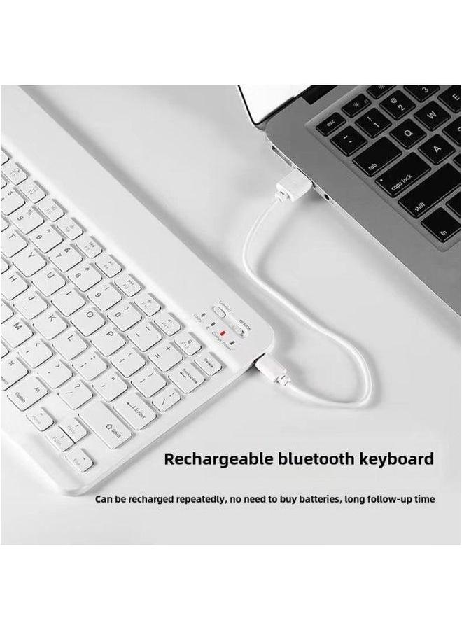 Wireless Keyboard Bluetooth For Apple IPad Huawei Matepad Tablet Bass Mini Cute Girl Hand-Color:Black-Product Type:Keyboard + Single-mode Mouse (mouse Battery Model) - Image 3