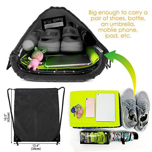 BeeGreen 50 Pack Black Drawstring Backpack Drawstring Bags Bulk DIY Cinch Sack Bags Gym Team Sport Sturdy Baseball Drawstring Bags Plain String Bags for Men Women - Image 3