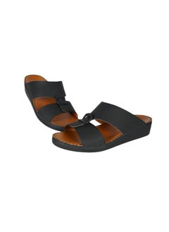 barjeel uno 008-3372 Barjeel Uno Men Arabic Sandals VTS 15 Black  - Image 2
