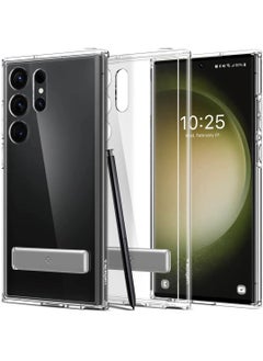 Spigen غطاء حماية Ultra Hybrid S لهاتف Samsung Galaxy S23 ULTRA مع مسند - شفاف كريستالي  - Image 1