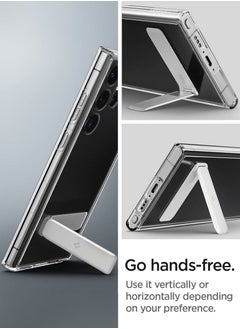 Spigen غطاء حماية Ultra Hybrid S لهاتف Samsung Galaxy S23 ULTRA مع مسند - شفاف كريستالي  - Image 3