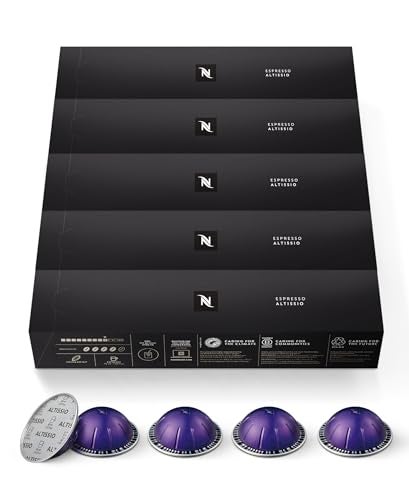 Nespresso Capsules Vertuo Altissio Medium Roast Espresso Coffee 50 Count Espresso Pods Brews 135oz - Image 1
