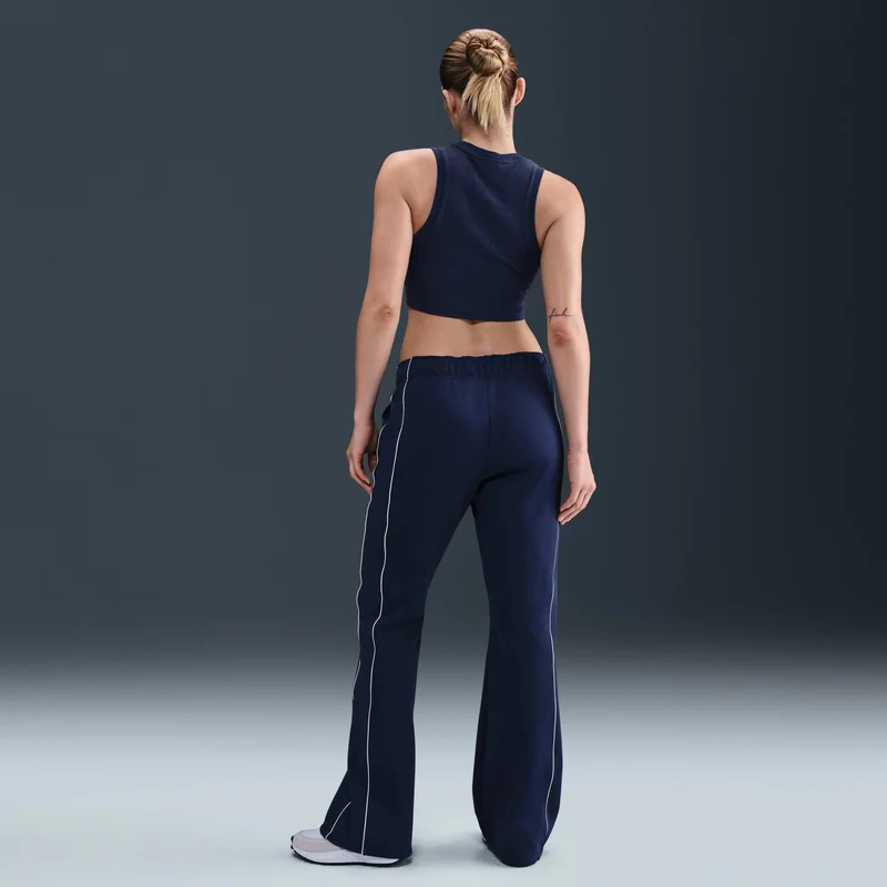 Nike Blue Women's Sportswear Chill Tight Cropped Mini-Rib Tank Top for Women | Best Price UAE
