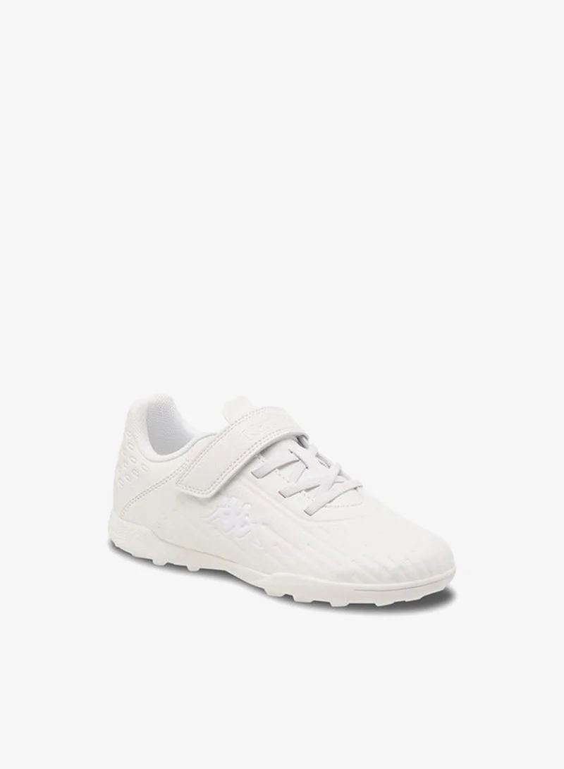 Kappa Boys' Logo Embossed Football Shoes with Hook and Loop Closure