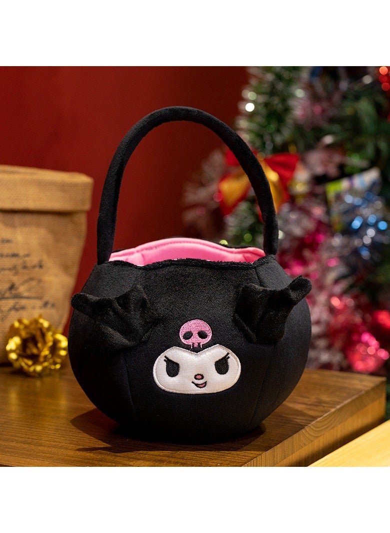 general Kuromi Candy Plush Storage Basket Handheld Decoration Suitable for Costume Boxes Halloween Festival Celebration - Image 1