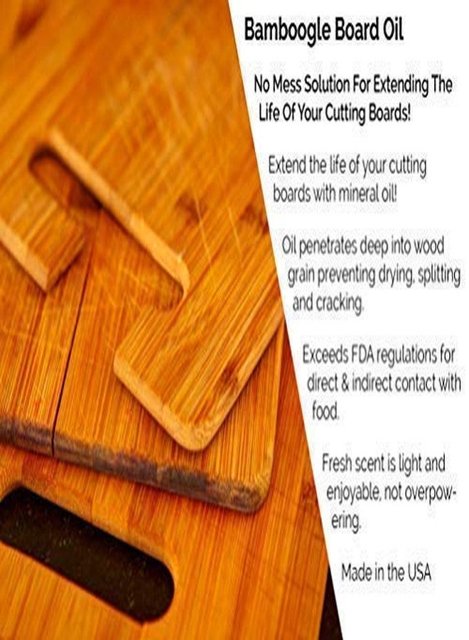 Bamboogle Food Grade Mineral Oil For Cutting Boards - No Mess Cutting Board Oil With Easy Applicator - Image 2