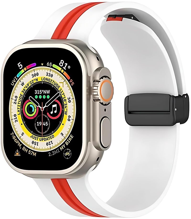 NEXT STORE Magnetic Silicone Sport Strap Compatible with Apple Watch Ultra/Ultra 2 (49/45/44/42mm) – Replacement Band for Series 9–1 SE - Image 2