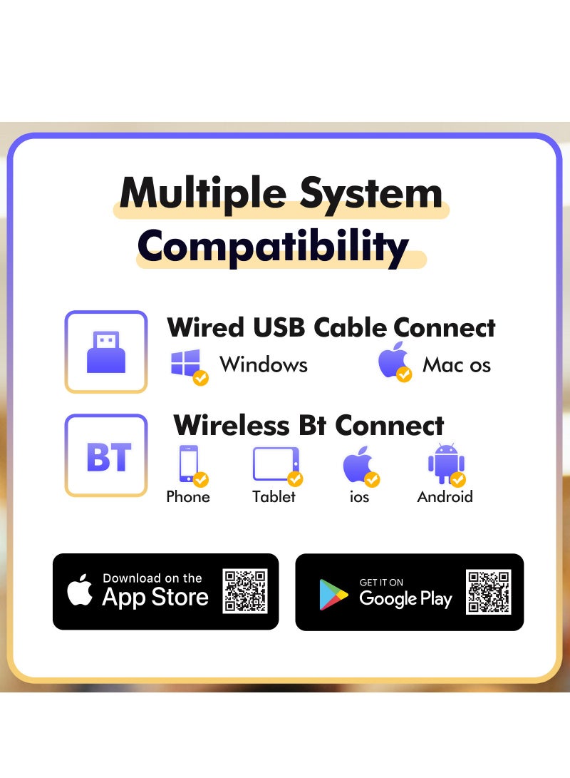 FlashHawk Compact Portable A4 Bluetooth Thermal Printer - No Ink Needed, Wireless Home and Office Printing, 10mm/s Speed, Fold/Roll Paper Support - Image 5