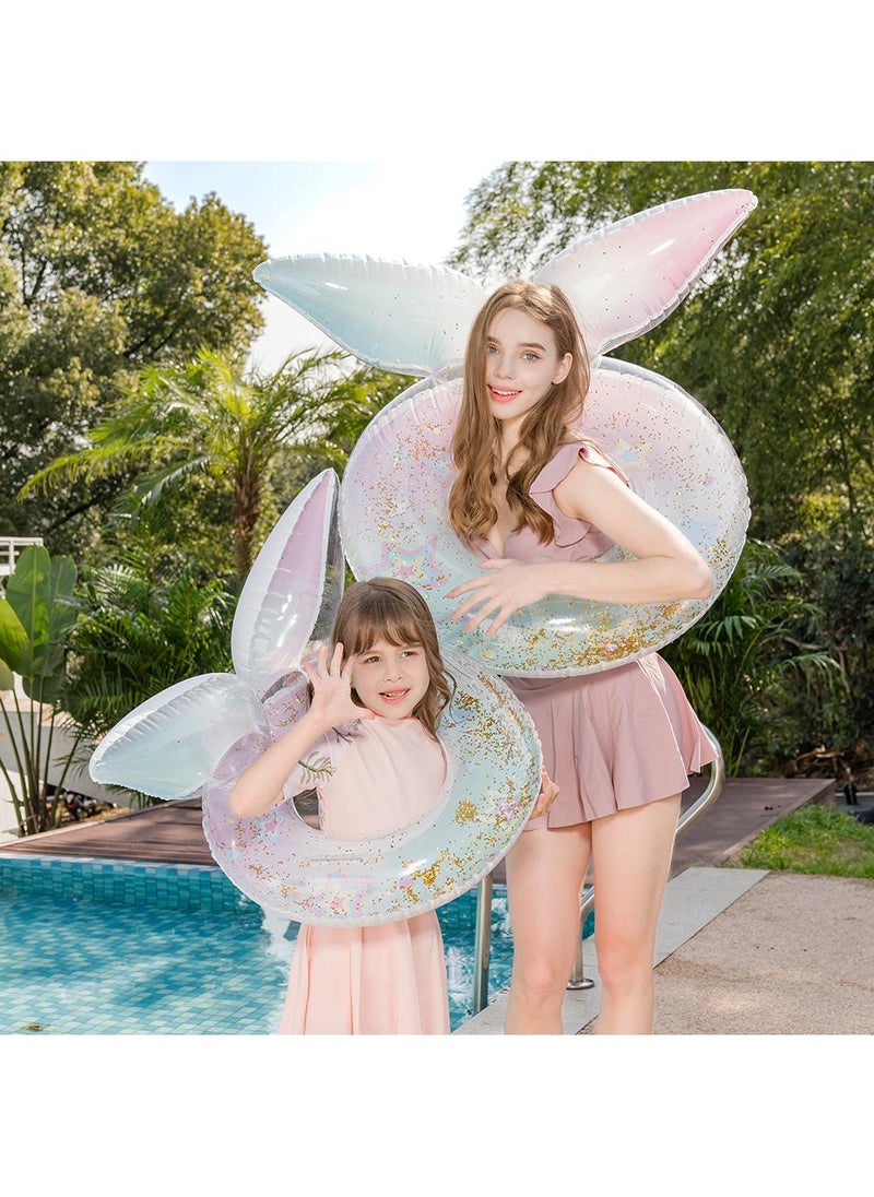 Y&D Giant Mermaid Tail Pool Float PVC Inflatable Floats Mermaid Swimming Ring Suitable for Ages 5-9 Years Kids Light Pink 55CM  - Image 5