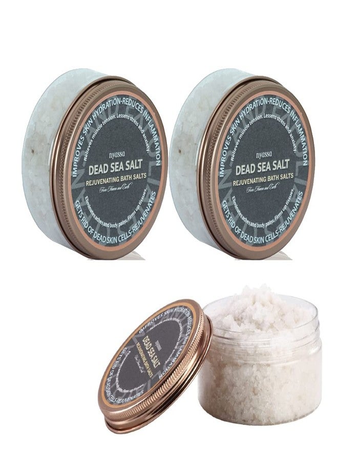 Nyassa Dead Sea Bath Salt Set of 2 (220gmx2) for Rejuvenating | Pure and Authentic for Natural Treatment | Body & Foot Spa Calming Relaxing Muscle Pain Relief & Aromatherapy- (220gm Each) - Image 1
