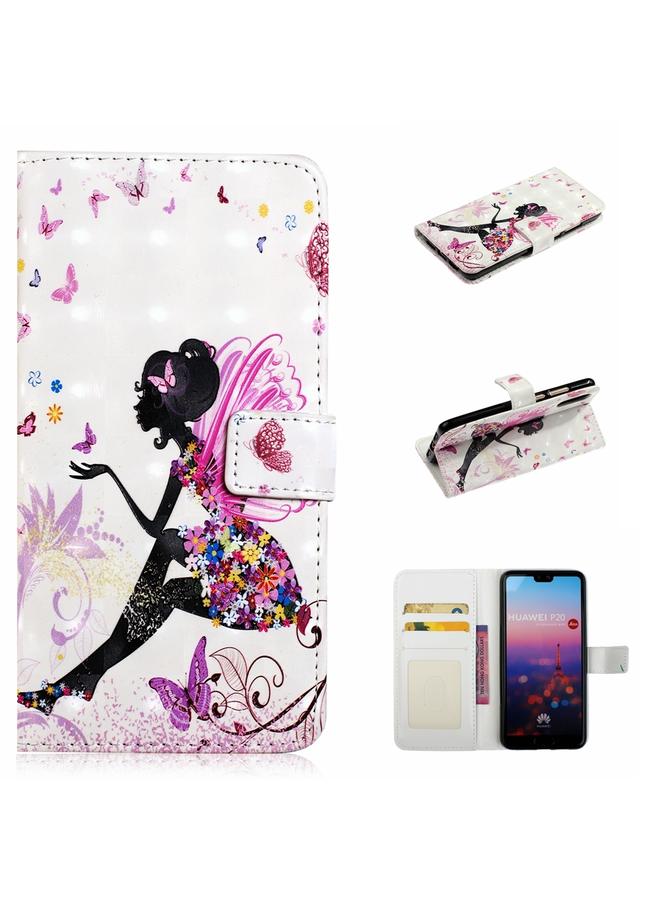 اس-توب جراب هاتف Huawei P20 من الجلد المنقوش بالزيت ثلاثي الأبعاد - Image 1