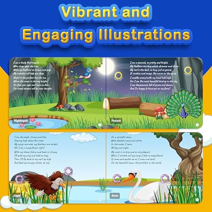 PACK OF 2 BIRDS NURSERY RHYMES AND AQUATIC RHYMES SOUND BOOK FOR 1+ YEAR OLD|INTERACTIVE TOUCH N PLAY SOUND BOOK|LEARNING & EDUCATION FOR 1-3 YEARS OLD|SING ALONG BOOKS - Image 4