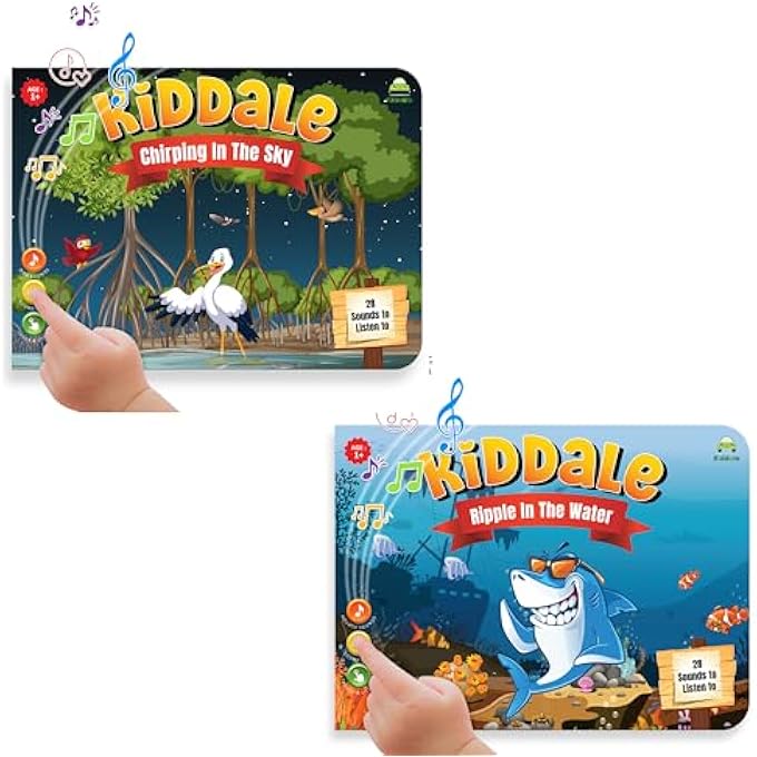 PACK OF 2 BIRDS NURSERY RHYMES AND AQUATIC RHYMES SOUND BOOK FOR 1+ YEAR OLD|INTERACTIVE TOUCH N PLAY SOUND BOOK|LEARNING & EDUCATION FOR 1-3 YEARS OLD|SING ALONG BOOKS - Image 1