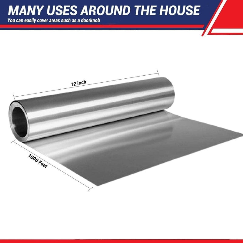 ROLLXY لفافة ألمنيوم قياسية 12" × 1000' لخدمة الطعام - Image 4