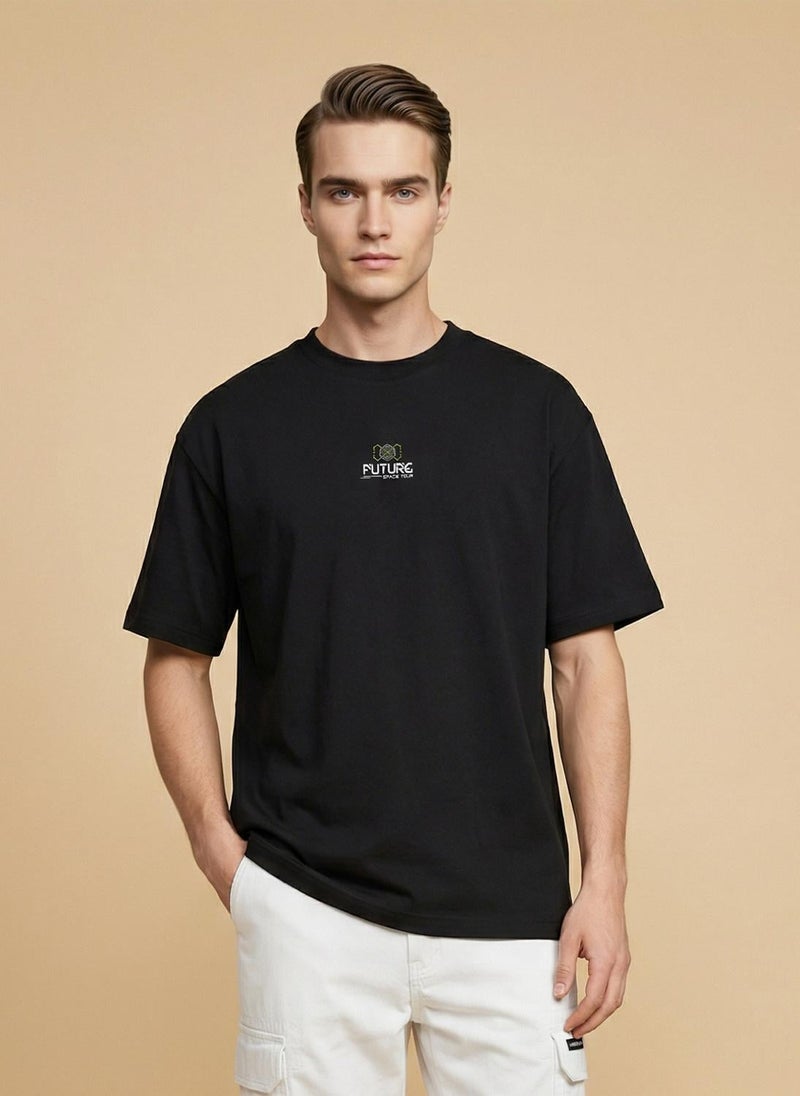NOBERO Men Oversized Graphic Printed T-shirt - Image 1