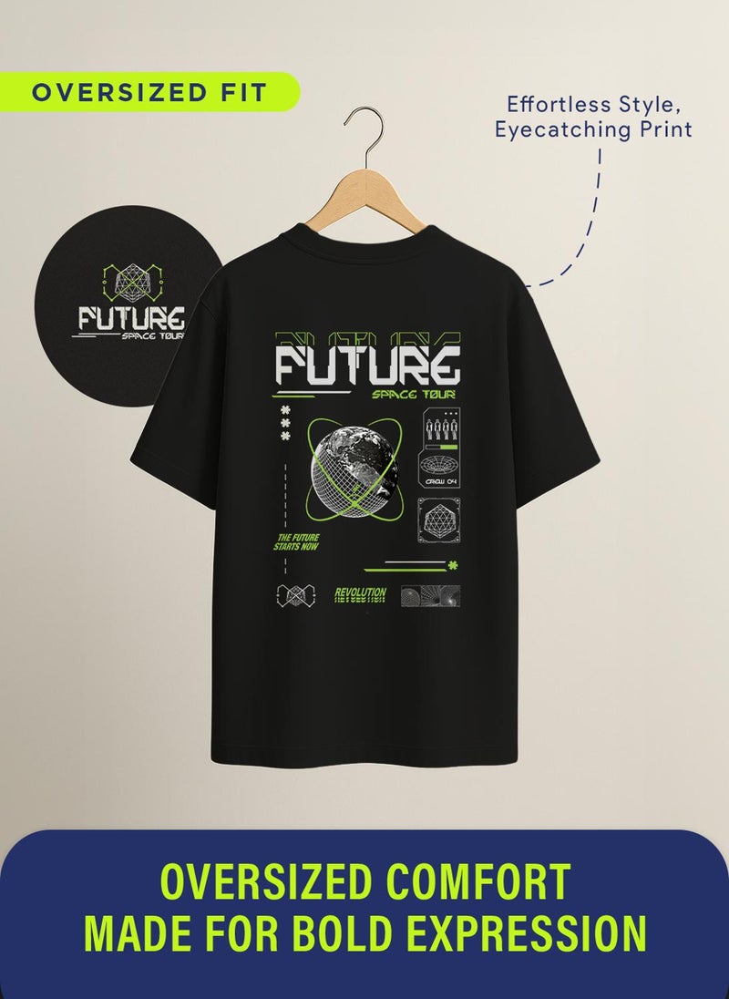 NOBERO Men Oversized Graphic Printed T-shirt - Image 5