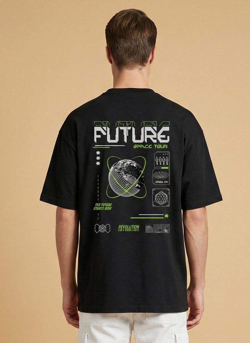 NOBERO Men Oversized Graphic Printed T-shirt - Image 2